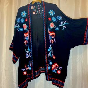Curations Embroidered Kimono